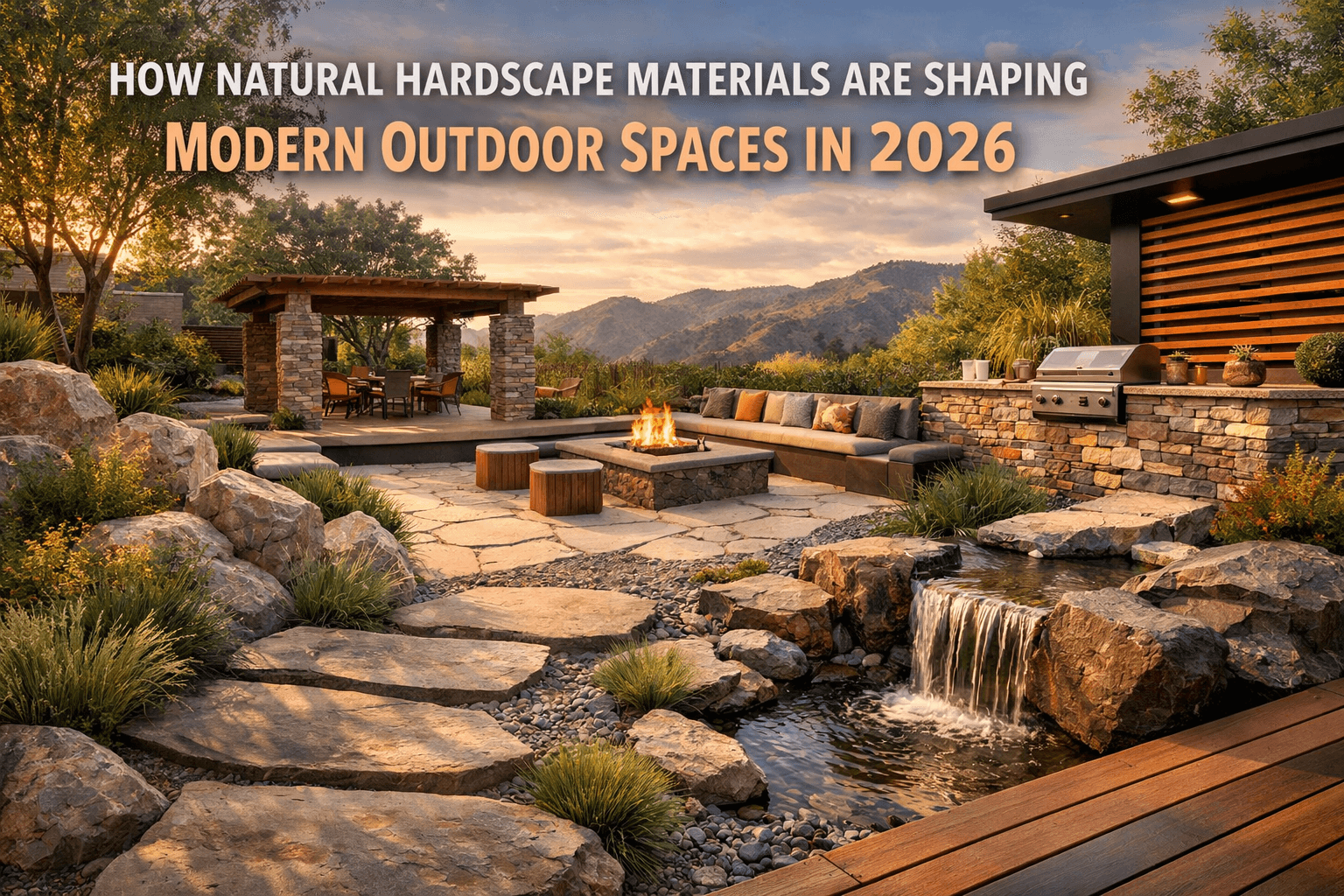 How Natural Hardscape Materials Are Shaping Modern Outdoor Spaces in 2026