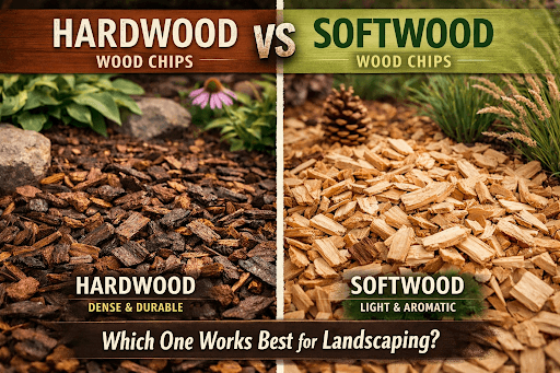 Hardwood vs Softwood Wood Chips: Which One Works Best for Landscaping?