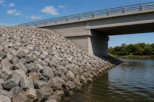 Why Rip Rap is Commonly Used Around Bridges and Infrastructure