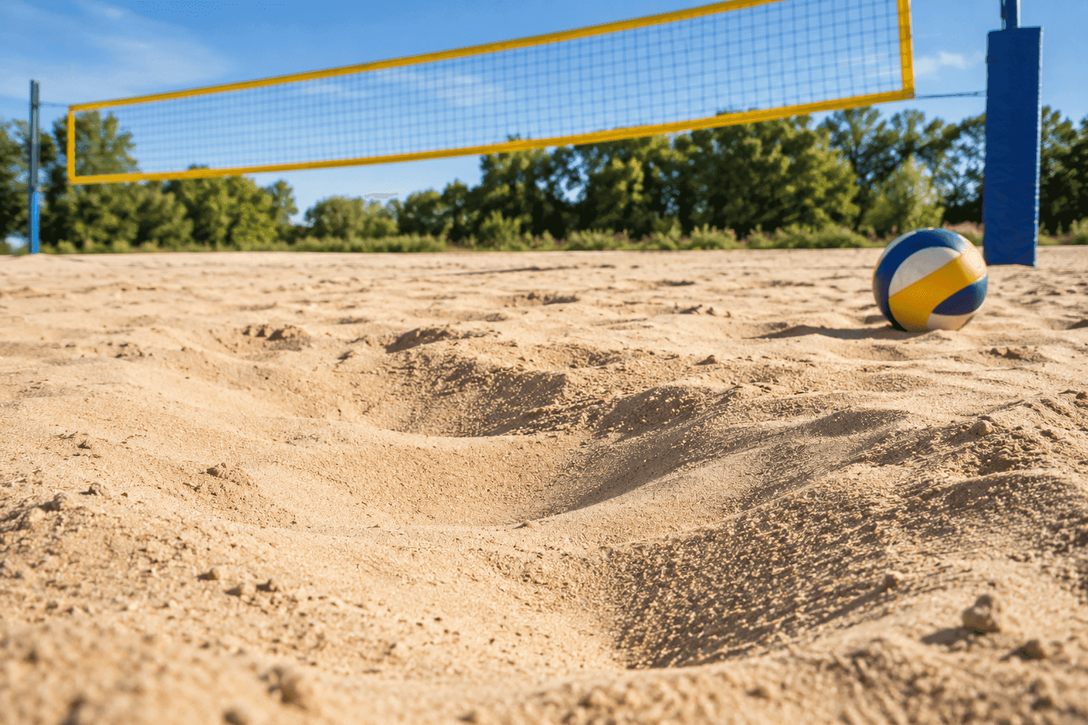 Low Spots on Volleyball Courts - How to prevent them