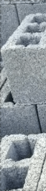 Stack of grey concrete masonry units